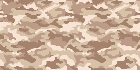 Desert camouflage pattern for army. Seamless military pattern for clothing design