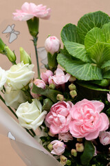 spring bouquet on a beige background