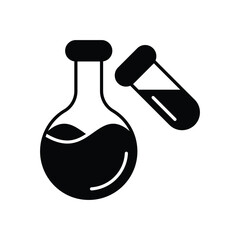 Laboratory Flask Icon vector stock illustration