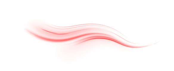 Dynamic Red Light Streaks Flowing Across a White Background, Creating a Sense of Speed, Energy, and Motion in a Futuristic and Abstract Style