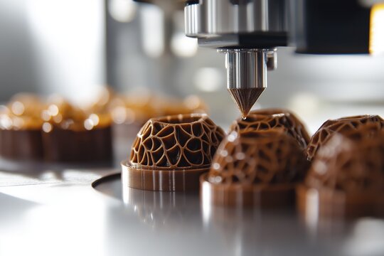Innovative technology creating complex chocolate designs with 3d printing