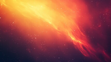 Naklejka premium Bright orange and yellow space background with a long, thin, glowing line