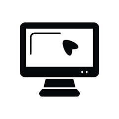 Computer Monitor Icon vector stock illustration