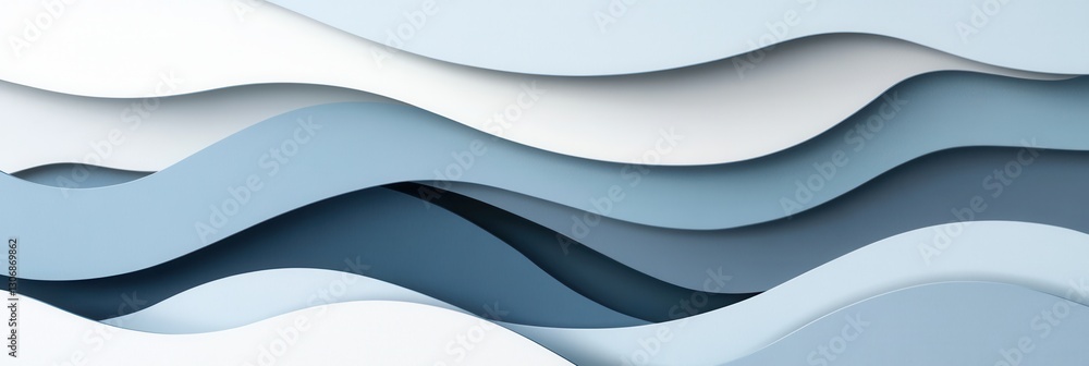 Aufkleber modern layered paper art background resembling sound waves for professional settings and discussions