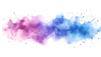 Watercolor Swash: A vibrant watercolor swash sweeps across the canvas, blending shades of blue and purple in an artistic display of fluid colors.
