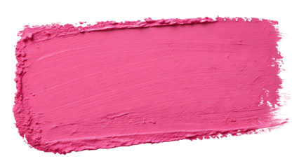 pink Paint Brush Stroke Texture on Transparent Background