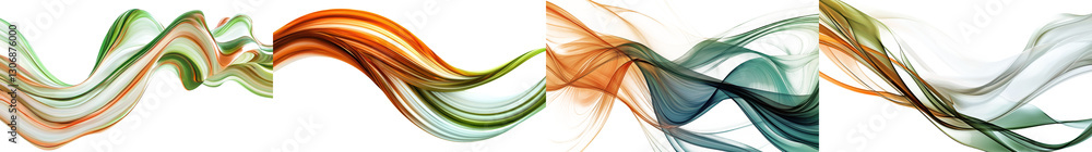 Poster vibrant fluid gradients in motion abstract dynamic curves and waves forming a mesmerizing swirling d