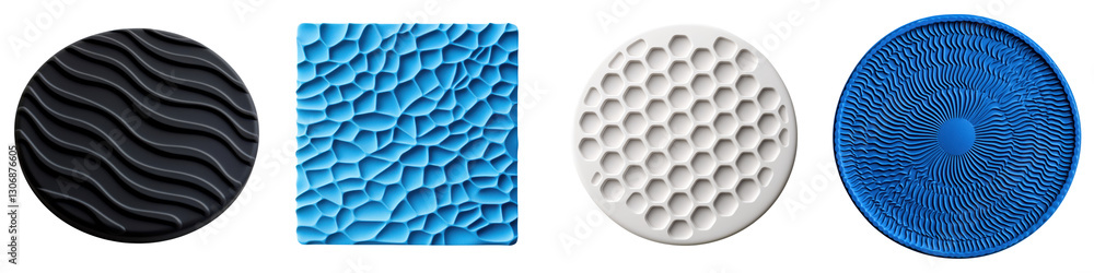 Poster a collection of visually striking abstract backgrounds showcasing a variety of intriguing geometric 