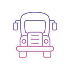 School Bus Icon vector stock illustration