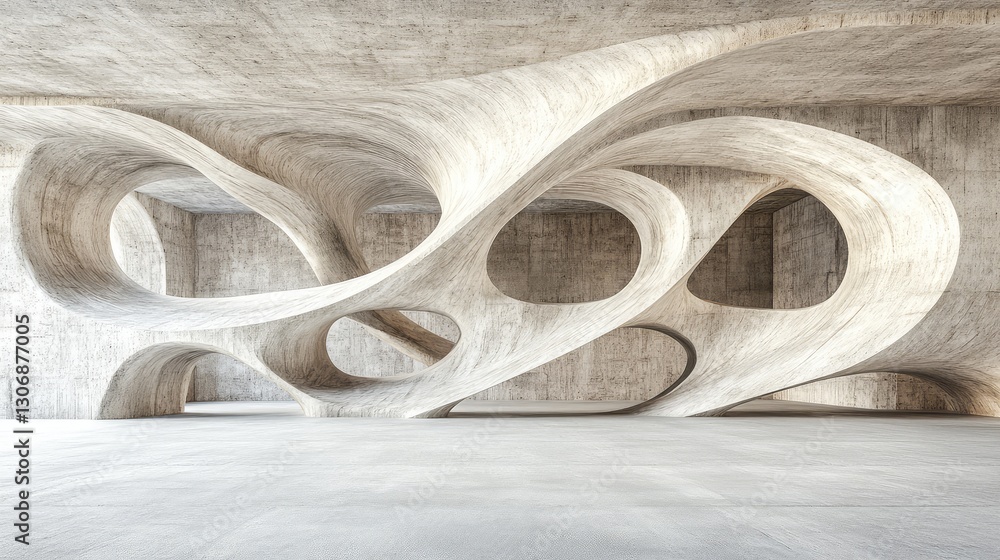 Poster concrete flowing into a large form, creating a clean surface with room to add text or graphic design