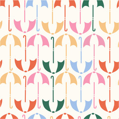 set of colored umbrellas pattern of multi-colored summer autumn and spring zones from sun and rain illustration for frames and backgrounds