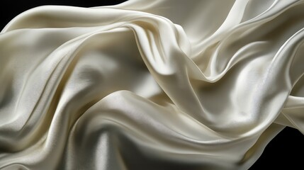 Fototapeta premium Elegant light and shadow play on a flowing silk fabric, dramatic textures creating luxurious copy space.