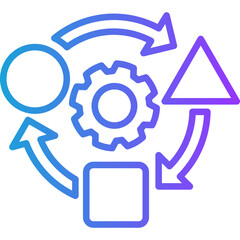 Adaptation line gradient icon