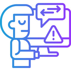 Obraz premium Contingency Plan line gradient icon