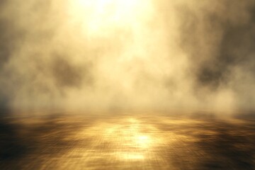 Fototapeta premium Golden Smoky Stage Background