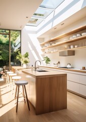 Modern Contemporary kitchen room interior architecture furniture building.