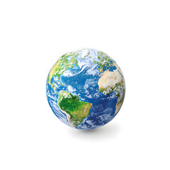 Fototapeta premium 3d Blue planet earth isolated on white background