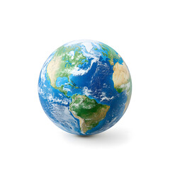 Fototapeta premium 3d Blue planet earth isolated on white background