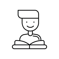 Student Icon vector stock illustration