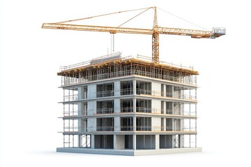 Building construction urban crane architecture.