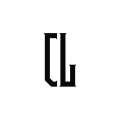 CL monogram logo design letter text name symbol monochrome logotype alphabet character simple logo