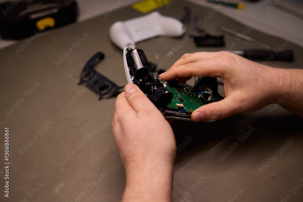 Aufkleber handsome experience with repairing a game controller using various tools and techniques