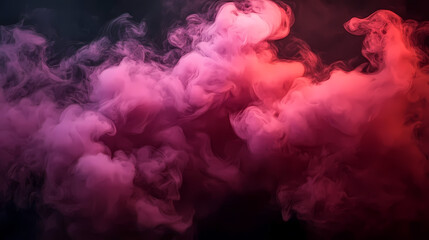 Fototapeta premium Mysterious Flow of Red and Pink Smoke