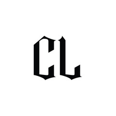 CL monogram logo design letter text name symbol monochrome logotype alphabet character simple logo