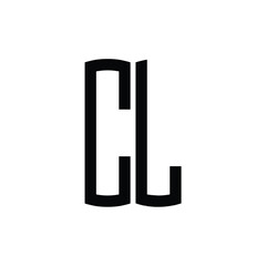 CL monogram logo design letter text name symbol monochrome logotype alphabet character simple logo