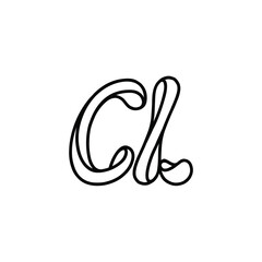 CL monogram logo design letter text name symbol monochrome logotype alphabet character simple logo
