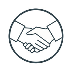 A handshake icon, representing business deals, partnerships, and professional agreements. Ideal for corporate networking, contracts, and teamwork.