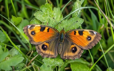 Obraz premium First butterfly of the season resting on fresh grass