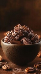 A bowl overflowing with irresistibly sweet chocolate covered treats ready for indulging