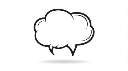 Black icon of a blank speech bubble for communication