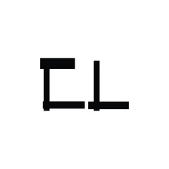 CL monogram logo design letter text name symbol monochrome logotype alphabet character simple logo