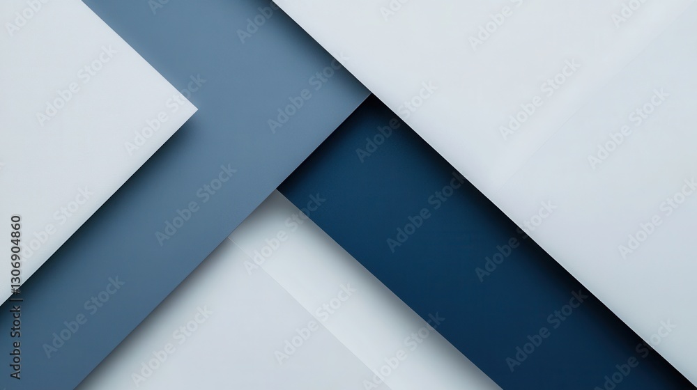 Poster Modern minimalist background featuring geometric lines in gray and navy blue for stable and professional design projects Generative AI