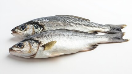 Fresh assortment of raw fish and seafood including salmon, shrimp, squid, and octopus, isolated on white background