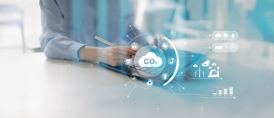 Carbon Footprint and CO2 Emissions Reduction Strategies Visualization.