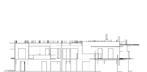 Modern Architectural Sketch – Abstract Residential Design