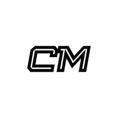 CM monogram logo design letter text name symbol monochrome logotype alphabet character simple logo