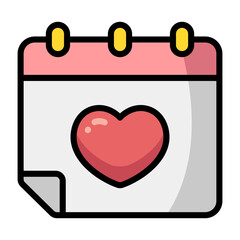 Simple Valentine Day colorful icon. The icon can be used for websites, print templates, presentation templates, illustrations, etc	