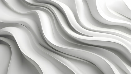 Obraz premium Abstract White and Gray Wavy Background
