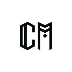 CM monogram logo design letter text name symbol monochrome logotype alphabet character simple logo