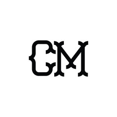 CM monogram logo design letter text name symbol monochrome logotype alphabet character simple logo