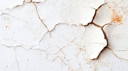 Fototapeta premium Cracked white marble surface, elegant yet imperfect texture, ideal for backgrounds or design themes, clean lines for emphasis.