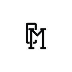 CM monogram logo design letter text name symbol monochrome logotype alphabet character simple logo