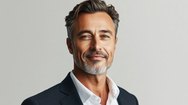 Professional man smiling in business attire