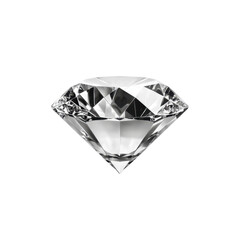 Shiny and Brilliant Cut Diamond with Sparkling Facets on a Clean Background