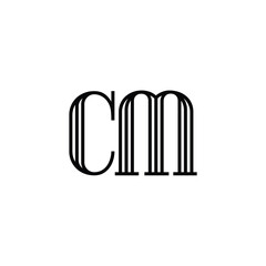 CM monogram logo design letter text name symbol monochrome logotype alphabet character simple logo