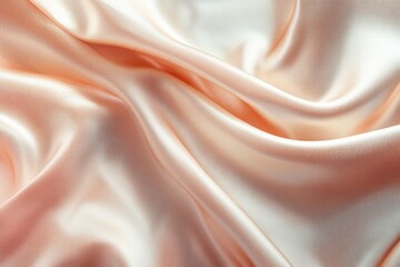 Fototapeta premium Peach silk fabric draped texture